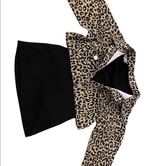 Leopard jacket with little black dress - Picture 2 of 2